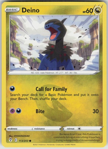 Pokemon deino 113 203 - 113/203, swsh07