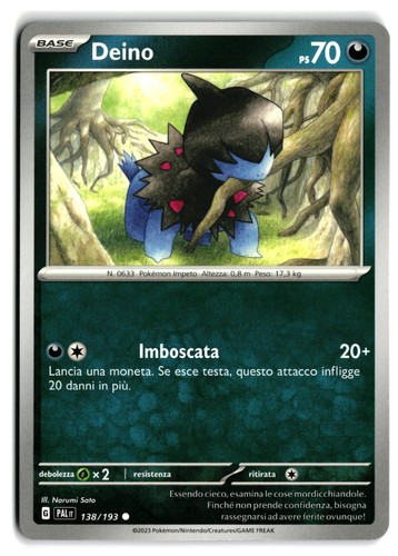 Pokémon deino 138 - pokémon, 138/193