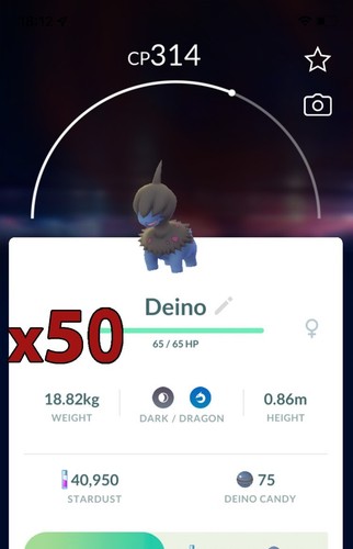 Pacchetto 50x pokemon deino - pokemon,