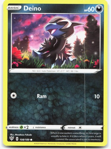 Pokémon deino 108 189 - deino, 108/189