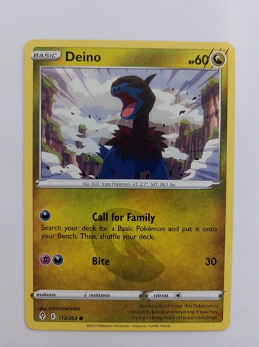 Pokémon deino 113 - deino, 113/203