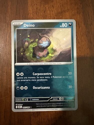 Carte pokémon deino - carte,