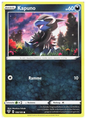 Pokemon deino 108 - pokemon, 108/189