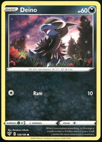 Pokemon deino 108 189 - pokemon, 108/189